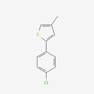 molecular formula C11H9ClS B8289319 2-(4-Chlorophenyl)-4-methylthiophene 