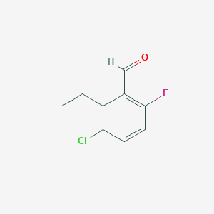 molecular formula C9H8ClFO B8289324 3-Chloro-2-ethyl-6-fluoro-benzaldehyde 