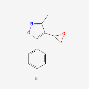 molecular formula C12H10BrNO2 B8289334 5-(4-Bromo-phenyl)-3-methyl-4-oxiranyl-isoxazole 