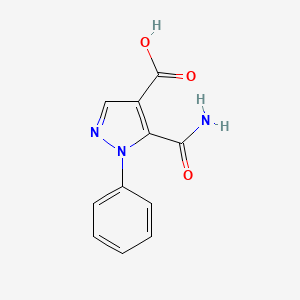 molecular formula C11H9N3O3 B8289337 4-Carboxy-1-phenyl-5-pyrazolecarboxamide 