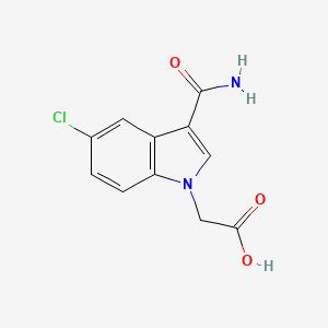 molecular formula C11H9ClN2O3 B8289348 (3-Carbamoyl-5-chloro-indol-1-yl)-acetic acid 