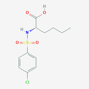 molecular formula C12H16ClNO4S B8289357 (S)-2-(4-chlorobenzenesulfonylamino)hexanoic acid 