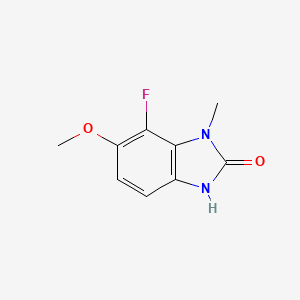 molecular formula C9H9FN2O2 B8289374 7-fluoro-6-methoxy-1-methyl-1,3-dihydro-2H-benzimidazol-2-one 