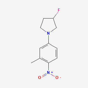 molecular formula C11H13FN2O2 B8289382 3-Fluoro-1-(3-methyl-4-nitrophenyl)pyrrolidine 