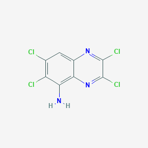 molecular formula C8H3Cl4N3 B8289404 5-Amino-2,3,6,7-tetrachloroquinoxaline 