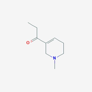 molecular formula C9H15NO B8289425 1-(1,2,5,6-Tetrahydro-1-methyl-3-pyridinyl)-1-propanone 