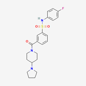 N-(4-fluorophenyl)-3-[(4-pyrrolidin-1-ylpiperidin-1-yl)carbonyl]benzenesulfonamide