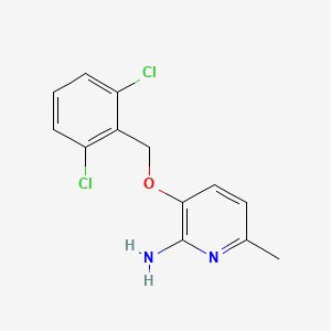 molecular formula C13H12Cl2N2O B8289453 2-Amino-3-(2,6-dichlorobenzyloxy)-6-methyl-pyridine 