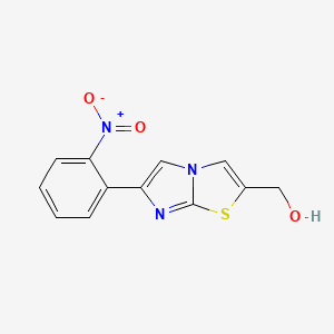 molecular formula C12H9N3O3S B8289461 [6-(2-Nitro-phenyl)-imidazo[2,1-b]thiazol-2-yl]-methanol 