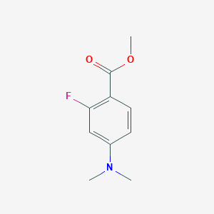 molecular formula C10H12FNO2 B8289469 2-Fluoro-4-dimethylamino-benzoic acid methyl ester 
