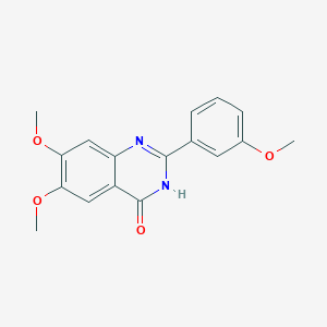 molecular formula C17H16N2O4 B8289510 6,7-Dimethoxy-2-(3-methoxyphenyl)quinazoline-4(3H)-one 