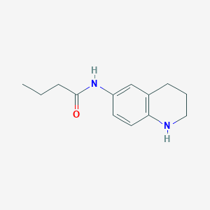 molecular formula C13H18N2O B8289515 N-(1,2,3,4-tetrahydro-6-quinolinyl)butanamide 