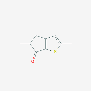 molecular formula C9H10OS B8289560 2,5-Dimethyl-4,5-dihydrocyclopenta[b]thiophen-6-one CAS No. 74047-60-2