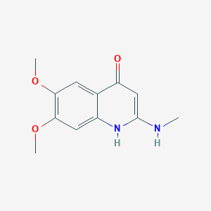 molecular formula C12H14N2O3 B8289578 6,7-Dimethoxy-2-methylamino-quinolin-4-ol 