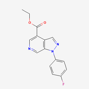 molecular formula C15H12FN3O2 B8289582 ethyl 1-(4-fluorophenyl)-1H-pyrazolo[3,4-c]pyridine-4-carboxylate 
