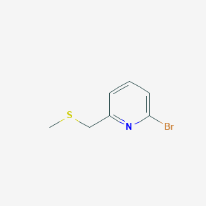 molecular formula C7H8BrNS B8289590 2-Bromo-6-[(methylthio)methyl]pyridine 