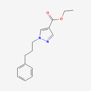 molecular formula C15H18N2O2 B8289596 Ethyl 1-(3-phenylpropyl)pyrazole-4-carboxylate 