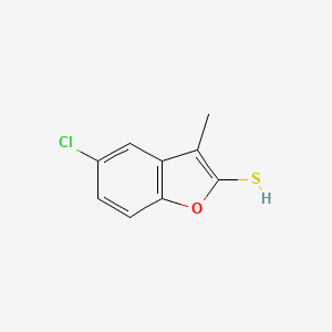 molecular formula C9H7ClOS B8289608 5-Chloro-2-mercapto-3-methyl benzofuran CAS No. 463976-08-1