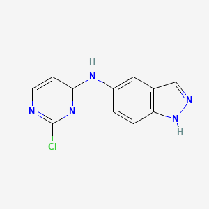 molecular formula C11H8ClN5 B8289616 N-(2-chloropyrimidin-4-yl)-1H-indazol-5-amine 