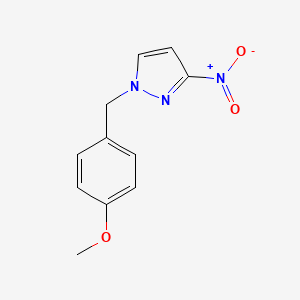 molecular formula C11H11N3O3 B8289629 1-(4-methoxy-benzyl)-3-nitro-1H-pyrazole 