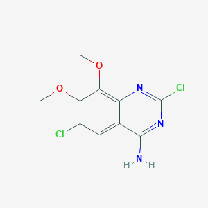 molecular formula C10H9Cl2N3O2 B8289640 2,6-Dichloro-4-amino-7,8-dimethoxyquinazoline 