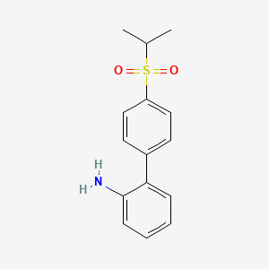 molecular formula C15H17NO2S B8289680 4'-(Isopropylsulfonyl)biphenyl-2-amine 