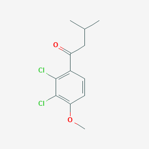 molecular formula C12H14Cl2O2 B8289787 2',3'-Dichloro-4'-methoxyisovalerophenone 