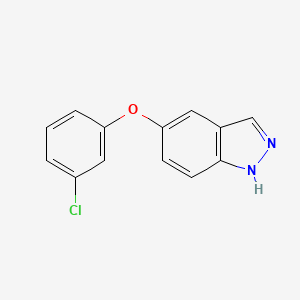 molecular formula C13H9ClN2O B8289790 5-(3-chlorophenoxy)-1H-indazole 