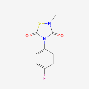 molecular formula C9H7FN2O2S B8289802 4-(4-Fluorophenyl)-2-methyl-1,2,4-thiadiazolidine-3,5-dione 