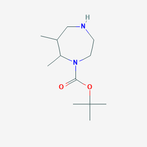 molecular formula C12H24N2O2 B8289803 Tert-butyl 6,7-dimethyl-1,4-diazepane-1-carboxylate 