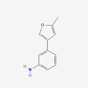 molecular formula C11H11NO B8289836 3-(5-Methylfuran-3-yl)aniline 