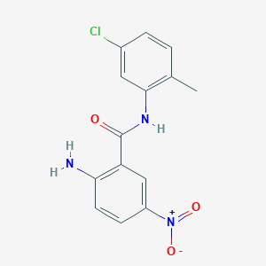 molecular formula C14H12ClN3O3 B8289840 N-(2-amino-5-nitrobenzoyl)-2-methyl-5-chloroaniline 