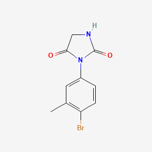 molecular formula C10H9BrN2O2 B8289845 3-(4-Bromo-3-methyl-phenyl)-imidazolidine-2,4-dione 
