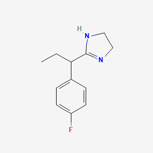 molecular formula C12H15FN2 B8289851 Rac-2-[1-(4-fluoro-phenyl)-propyl]-4,5-dihydro-1h-imidazole 