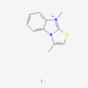 molecular formula C11H11IN2S B8289877 3,9-Dimethylthiazolo(3,2-a)benzimidazolium iodide CAS No. 134579-99-0
