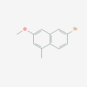 molecular formula C12H11BrO B8289884 6-Bromo-3-methoxy-1-methyl-naphthalene 