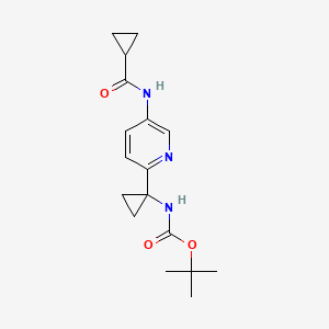{1-[5-(Cyclopropanecarbonyl-amino)-pyridin-2-yl]-cyclopropyl}-carbamic acid tert-butyl ester