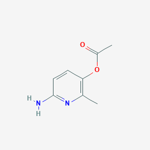 molecular formula C8H10N2O2 B8289949 Acetic acid 6-amino-2-methyl-pyridin-3-yl ester 