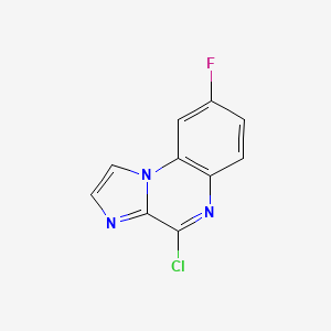 molecular formula C10H5ClFN3 B8289953 4-Chloro-8-fluoroimidazo[1,2-a]quinoxaline 