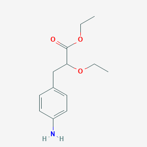molecular formula C13H19NO3 B8289966 Ethyl 2-ethoxy-3-(4-aminophenyl)propanoate 