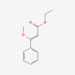 molecular formula C12H14O3 B8290002 Ethyl 3-methoxy-3-phenylprop-2-enoate CAS No. 7759-03-7