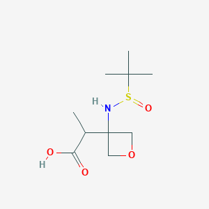 2-{3-[(Tert-butylsulfinyl)amino]oxetan-3-yl}propanoic acid