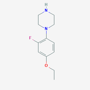molecular formula C12H17FN2O B8290019 1-(4-Ethoxy-2-fluoro-phenyl)-piperazine CAS No. 501126-40-5