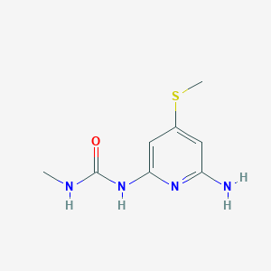 molecular formula C8H12N4OS B8290029 1-(6-Amino-4-methylsulfanyl-pyridin-2-yl)-3-methyl-urea 