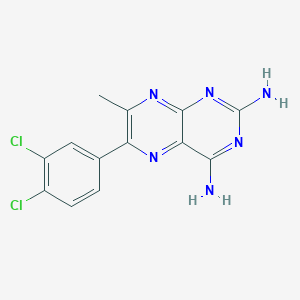 molecular formula C13H10Cl2N6 B8290039 2,4-Diamino-6-(3,4-dichlorophenyl)-7-methylpteridine 