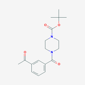 molecular formula C18H24N2O4 B8290048 Tert-butyl 4-(3-acetylbenzoyl)piperazine-1-carboxylate 