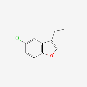 molecular formula C10H9ClO B8290054 5-Chloro-3-ethyl-benzofuran 