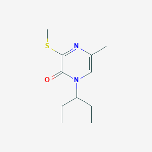 molecular formula C11H18N2OS B8290061 1-(1-Ethylpropyl)-5-methyl-3-(methylthio)-2 (1H)-pyrazinone 