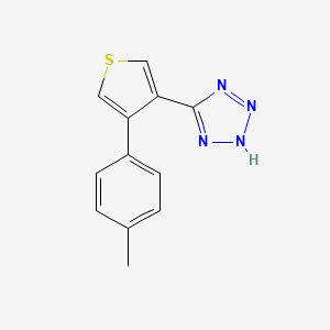 molecular formula C12H10N4S B8290067 5-(4-(4-Methylphenyl)-3-thienyl)-tetrazole 