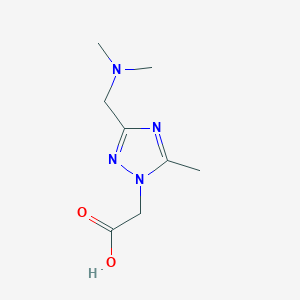 molecular formula C8H14N4O2 B8290075 (3-Dimethylaminomethyl-5-methyl-[1,2,4]triazol-1-yl)-acetic acid 